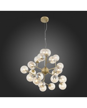 SL438.203.24 Люстра подвесная ST-Luce Золотистый/Коньячный G9 24*5W PALLЕRE-foto8