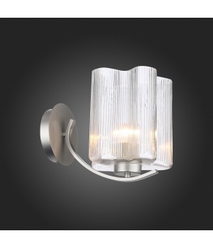 SL117.101.01 Бра ST-Luce Серебристый/Прозрачный E27 1*60W ONDE-foto5