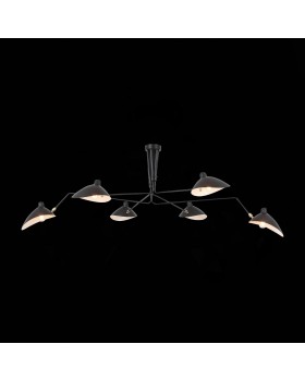 SL305.402.06 Люстра потолочная ST-Luce Черный/Черный, Белый E27 6*60W SPRUZZO-foto24