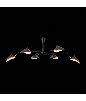 SL305.402.06 Люстра потолочная ST-Luce Черный/Черный, Белый E27 6*60W SPRUZZO-foto24