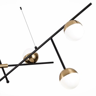 SL1507.422.06 Люстра потолочная ST-Luce Черный/Белый, Золотистый G9 6*5W 4000K ALBERO-foto3