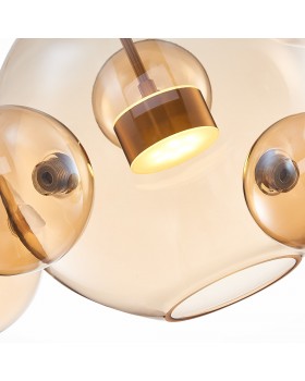 SL1133.313.01 Светильник подвесной ST-Luce Латунь/Коньячный LED 1*10W 3000K BOPONE-foto3