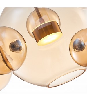 SL1133.313.01 Светильник подвесной ST-Luce Латунь/Коньячный LED 1*10W 3000K BOPONE-foto3