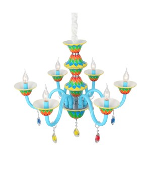 SL674.783.06 Люстра подвесная ST-Luce Разноцветный/Разноцветный E14 6*40W ORNATO-foto3