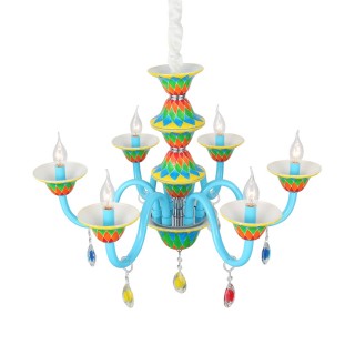 SL674.783.06 Люстра подвесная ST-Luce Разноцветный/Разноцветный E14 6*40W ORNATO-foto3