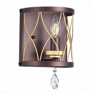 SL789.421.01 Бра ST-Luce Темный кофе, Золото/Темный кофе, Золото, Прозрачный E14 1*60W GRASSО-foto2