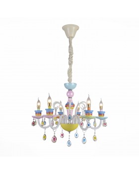SL673.783.06 Люстра подвесная ST-Luce Разноцветный/Разноцветный E14 6*40W ORNATO-foto2