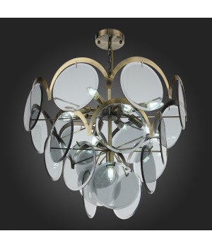 SL1161.373.09 Люстра подвесная ST-Luce Бронза/Дымчатый E14 9*60W FAZIA-foto5