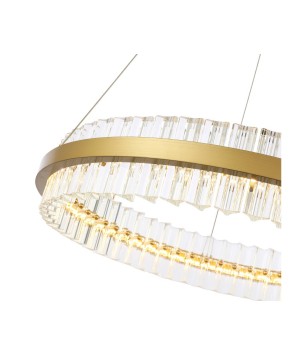 SL383.213.01 Светильник подвесной ST-Luce Матовое золото/Прозрачный LED 1*44W 3000K CHERIO-foto2