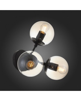 SL549.411.03 Бра ST-Luce Черный/Янтарный E27 3*40W STAMPO-foto9