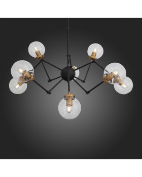 SL234.402.08 Люстра потолочная ST-Luce Черный, Золото/Прозрачный E27 8*40W (из 2-х коробок) VARIETA-foto4