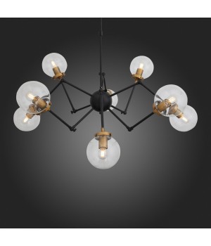 SL234.402.08 Люстра потолочная ST-Luce Черный, Золото/Прозрачный E27 8*40W (из 2-х коробок) VARIETA-foto4