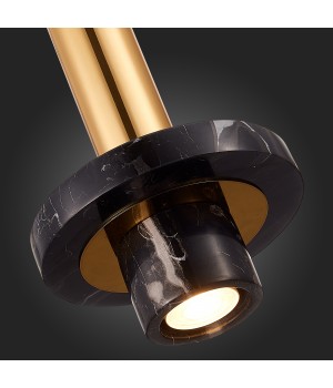 SL1210.403.01 Светильник подвесной ST-Luce Золотистый/Черный GU10 1*5W PIETRA-foto3