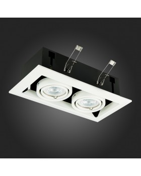 ST250.558.02 Св-к встр. Черный, Белый GU10 2*50W IP20 L245xW126xH70 220V Без ламп HEMI-foto4