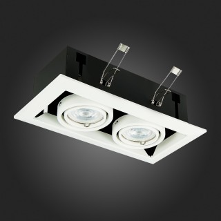 ST250.558.02 Св-к встр. Черный, Белый GU10 2*50W  IP20 L245xW126xH70 220V Без ламп HEMI-foto4