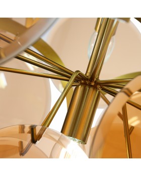 SL1161.333.09 Люстра подвесная ST-Luce Латунь/Янтарный E14 9*60W FAZIA-foto15