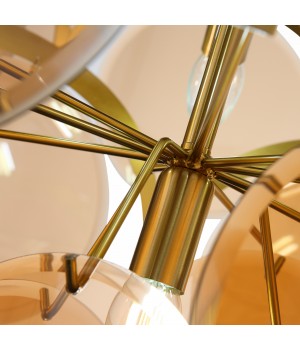 SL1161.333.09 Люстра подвесная ST-Luce Латунь/Янтарный E14 9*60W FAZIA-foto15