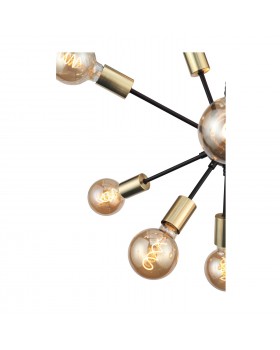 SL437.403.12 Люстра подвесная ST-Luce Черный, Золото E27 12*60W FOGLIONE-foto3