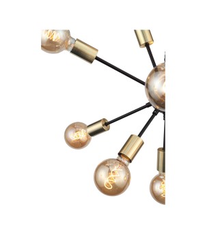 SL437.403.12 Люстра подвесная ST-Luce Черный, Золото E27 12*60W FOGLIONE-foto3