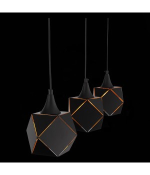 SL258.403.03 Люстра подвесная ST-Luce Черный/Черный, Золото E14 3*40W ENIGMA-foto6