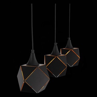 SL258.403.03 Люстра подвесная ST-Luce Черный/Черный, Золото E14 3*40W ENIGMA-foto6