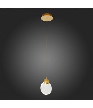 SL6104.203.01 Подвес ST-Luce Золотистый/Прозрачный,С пузырьками воздуха LED 1*3W 3000K Montecelio-foto5