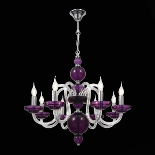 SL757.803.08 Люстра подвесная ST-Luce Хром, Пурпурный/Пурпурный E14 8*40W NINFA-foto3