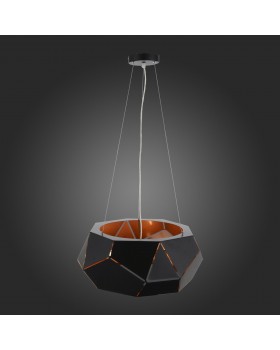 SL258.403.06 Люстра подвесная ST-Luce Черный/Черный, Золото E14 6*40W ENIGMA-foto7