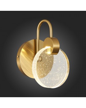 SL6104.201.01 Бра ST-Luce Золотистый/Прозрачный,С пузырьками воздуха LED 1*3W 3000K Montecelio-foto4