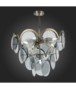 SL1161.373.09 Люстра подвесная ST-Luce Бронза/Дымчатый E14 9*60W FAZIA-foto7