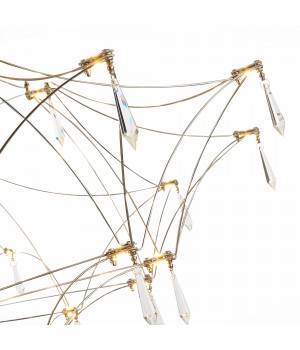 SL797.113.114 Люстра подвесная ST-Luce Хром, Прозрачный LED 114*0,45W 3000K GRAVETTA-foto3