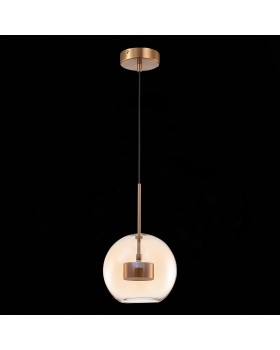 SL1133.333.01 Светильник подвесной ST-Luce Латунь/Коньячный LED 1*7W 3000K BOPONE-foto4