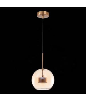 SL1133.333.01 Светильник подвесной ST-Luce Латунь/Коньячный LED 1*7W 3000K BOPONE-foto4