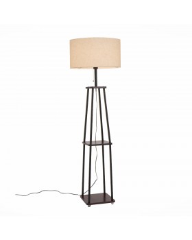 SLE302.405.01 Торшер ST-Luce Черный, Коричневый/Бежевый E27 1*40W (из 2-х коробок) MENOLA