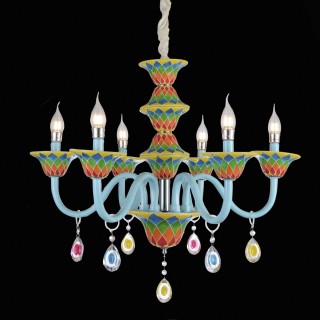 SL674.783.06 Люстра подвесная ST-Luce Разноцветный/Разноцветный E14 6*40W ORNATO-foto4