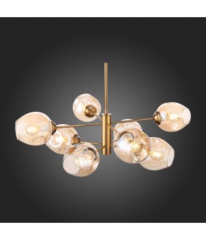 SL1500.203.08 Светильник подвесной ST-Luce Золотистый/Янтарный E14 8*40W FOVIA-foto9