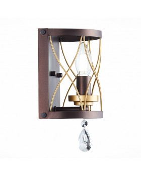 SL789.421.01 Бра ST-Luce Темный кофе, Золото/Темный кофе, Золото, Прозрачный E14 1*60W GRASSО-foto10