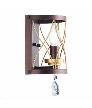 SL789.421.01 Бра ST-Luce Темный кофе, Золото/Темный кофе, Золото, Прозрачный E14 1*60W GRASSО-foto10