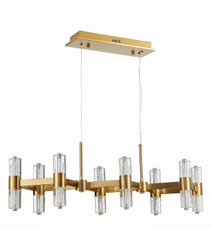 SL6007.203.16 Люстра подвесная ST-Luce Латунь/Прозрачный LED 16*2,5W 4000K GEMINA-foto2