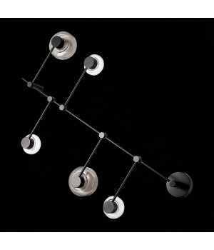 SL6005.401.05 Светильник настенно-потолочный ST-Luce Черный/Дымчатый, Прозрачный LED 5*3W 3000K Vallo-foto4