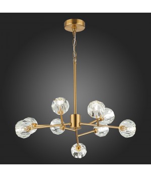 SL1166.303.09 Светильник подвесной ST-Luce Латунь/Прозрачный G9 LED 9*5W ROMANO-foto5