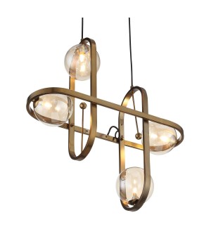 SL1201.203.04 Светильник подвесной ST-Luce Бронзовый/Коньячный G9 4*5W CIRCONO-foto2