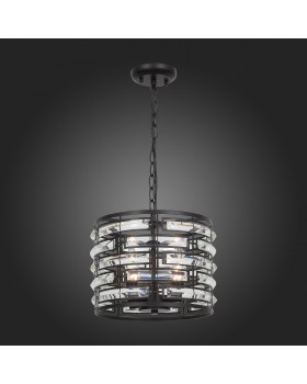 SL665.403.04 Люстра подвесная ST-Luce Черный/Черный, Прозрачный E14 4*40W CHIAREZZA-foto7