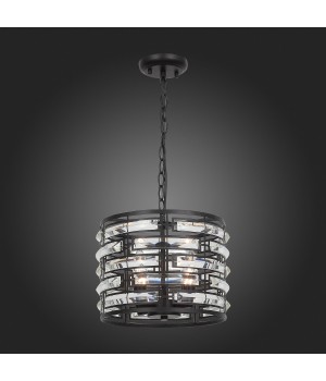 SL665.403.04 Люстра подвесная ST-Luce Черный/Черный, Прозрачный E14 4*40W CHIAREZZA-foto7