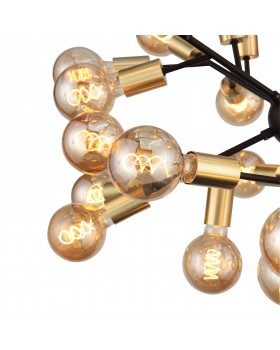 SL437.403.32 Люстра подвесная ST-Luce Черный, Золото E27 32*60W FOGLIONE-foto3