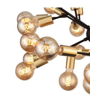 SL437.403.32 Люстра подвесная ST-Luce Черный, Золото E27 32*60W FOGLIONE-foto3