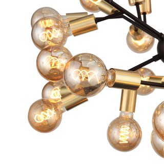 SL437.403.32 Люстра подвесная ST-Luce Черный, Золото E27 32*60W FOGLIONE-foto3