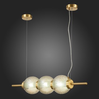 SL1155.313.03 Светильник подвесной ST-Luce Латунь/Коньячный E14 3*40W MARENA-foto3