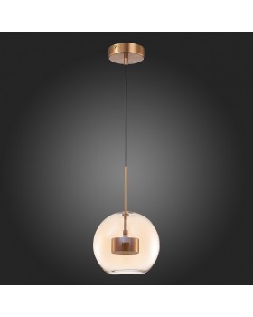 SL1133.333.01 Светильник подвесной ST-Luce Латунь/Коньячный LED 1*7W 3000K BOPONE-foto6