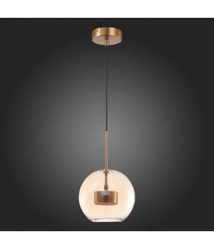 SL1133.333.01 Светильник подвесной ST-Luce Латунь/Коньячный LED 1*7W 3000K BOPONE-foto6